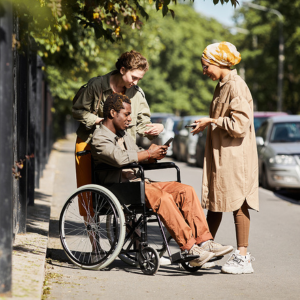 African American Man In Wheelchair