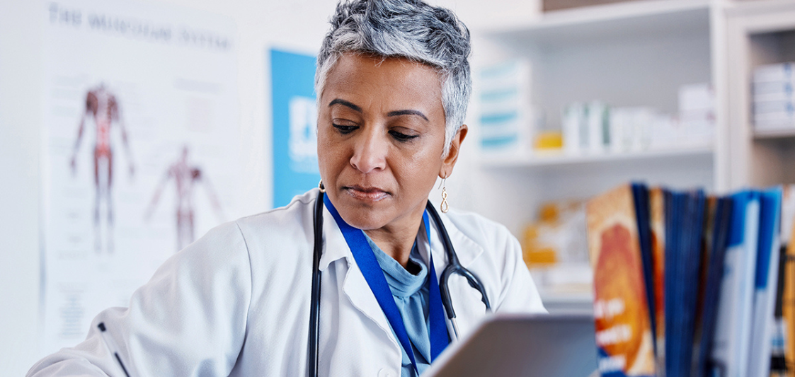 Doctor woman writing list impairment