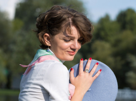 Fibromyalgia Women Stretching In Park