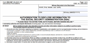 SSA-827 - Authorization to Disclose Information 