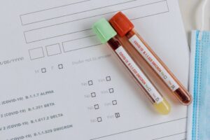 Medical Professional Containing Blood Samples